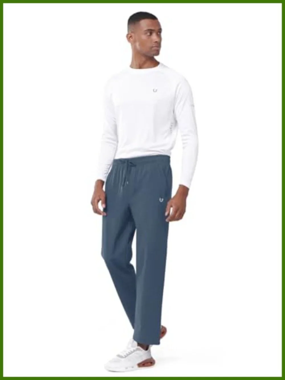 Men's Fleece Lined Sweatpants Winter Warm Straight Leg Athletic Pants